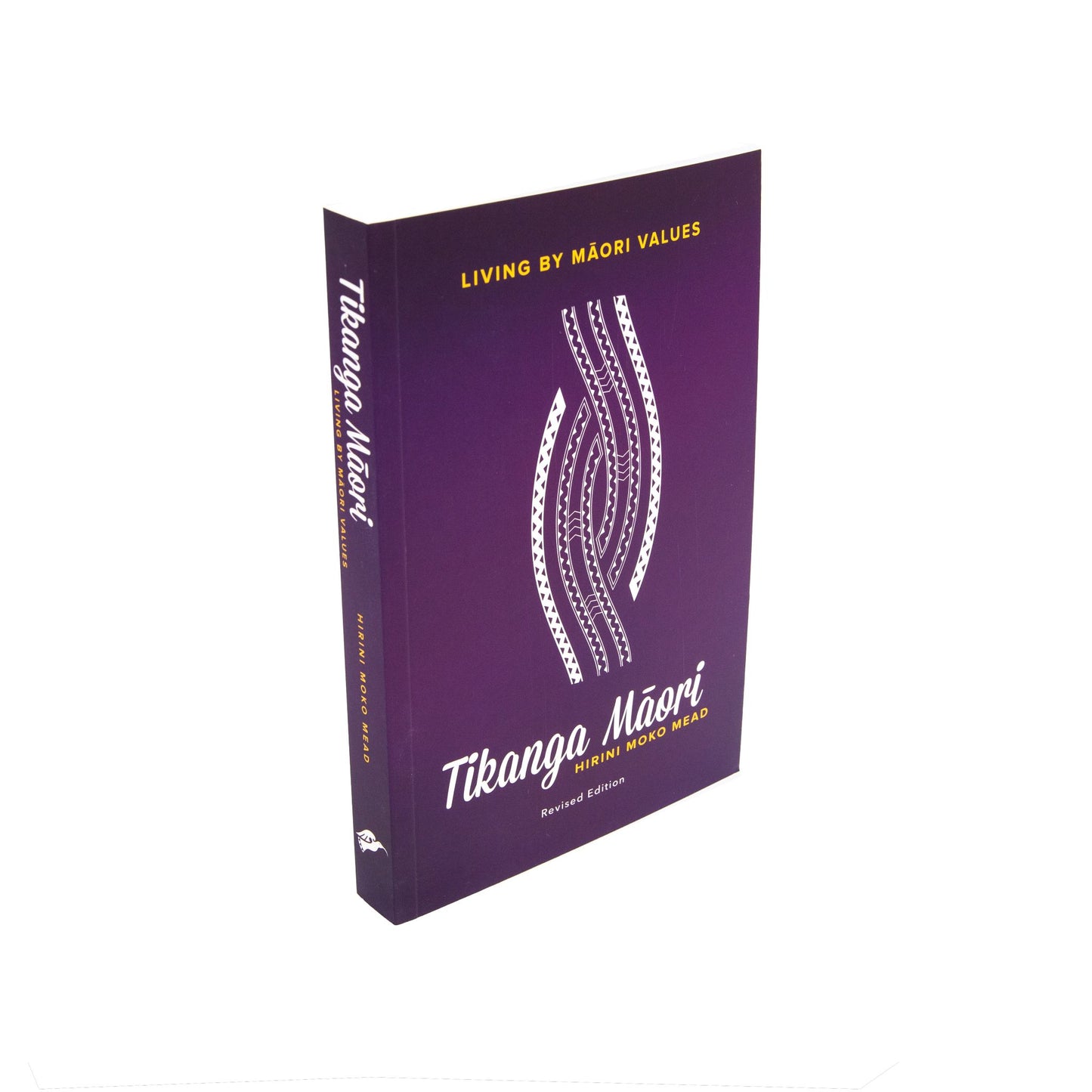 A hardcover book titled 'Tikanga Mâori' with a purple cover and white graphic design, shown at an angle on a plain white background.